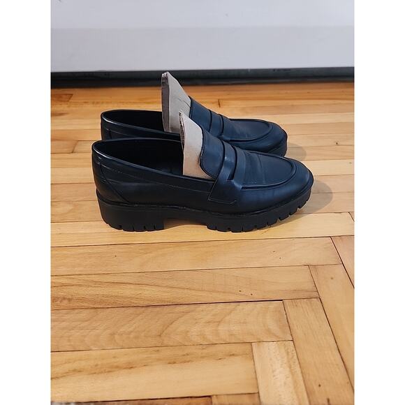 Esprit Vintage Black 90s Loafers Chunky Y2K Slip-On Women's Size 7.5 - Picture 3 of 7